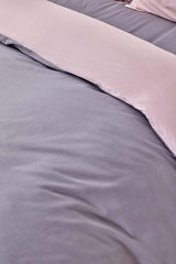 Basic Dried Rose Dark Gray Double Sided Double Duvet Cover Set - Swordslife