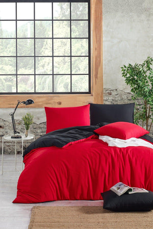 Basic Elastic Bed Sheet Red Black
