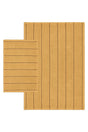 Basic Stripe Natural Cotton Bathroom Rug Set