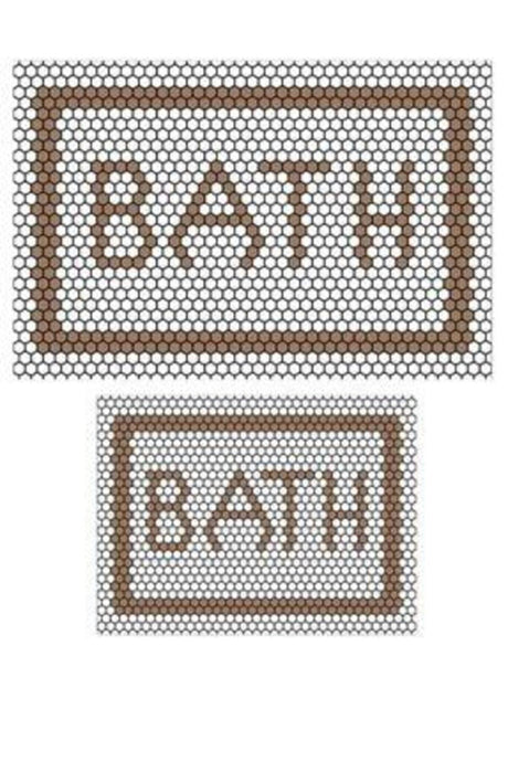 Bath Brown Brown Washable Double Bath Rug - Swordslife