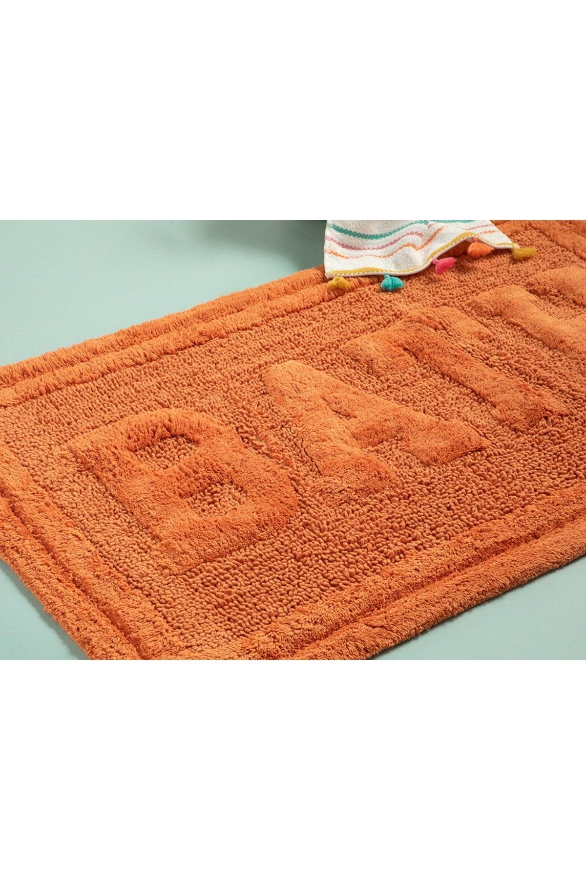 Bath Cotton Bath Mat 60x90 Cm Orange - Swordslife