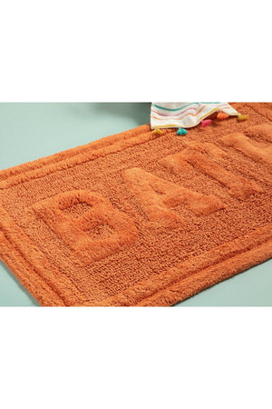 Bath Cotton Bath Mat 60x90 Cm Orange - Swordslife