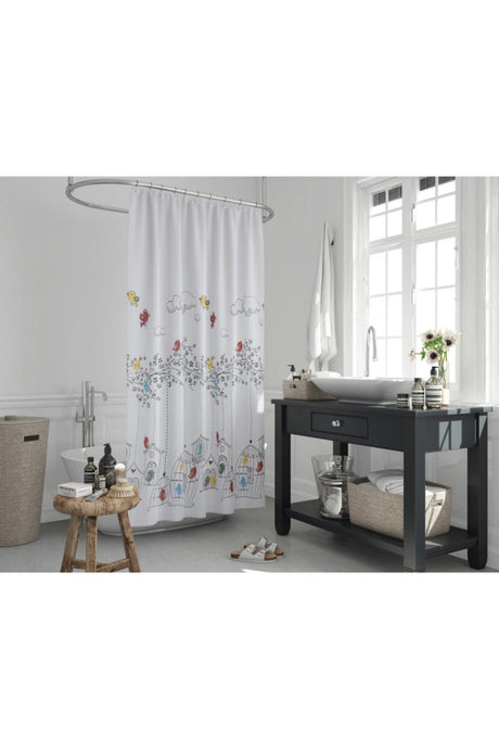 Bathroom Curtain Single Wing Shower Curtain - Swordslife