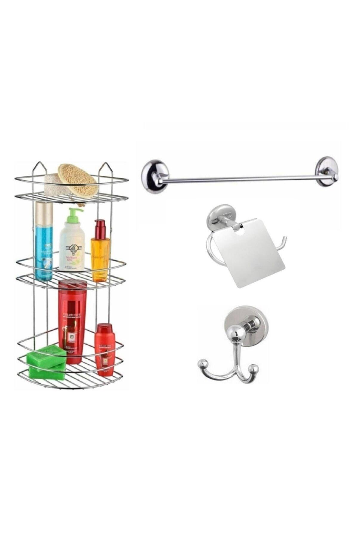 Bathroom Accessory Set 4 Pcs. Chrome