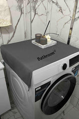 Bathroom Printed Gray Washing Machine Cover