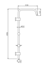 Bathroom Rain Bianco Overhead Shower Set - Swordslife