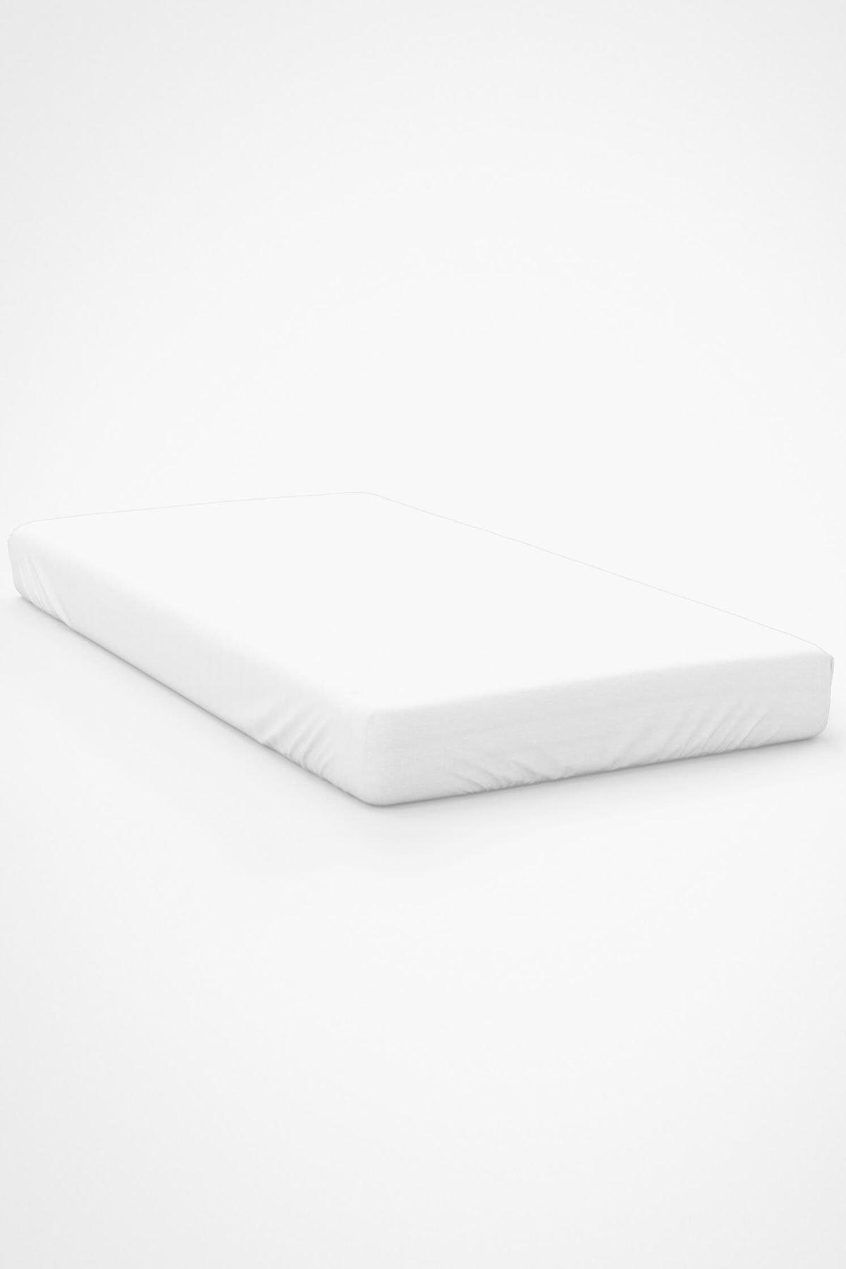 Oversized Elastic Cotton Combed Bed Sheet - White - Swordslife