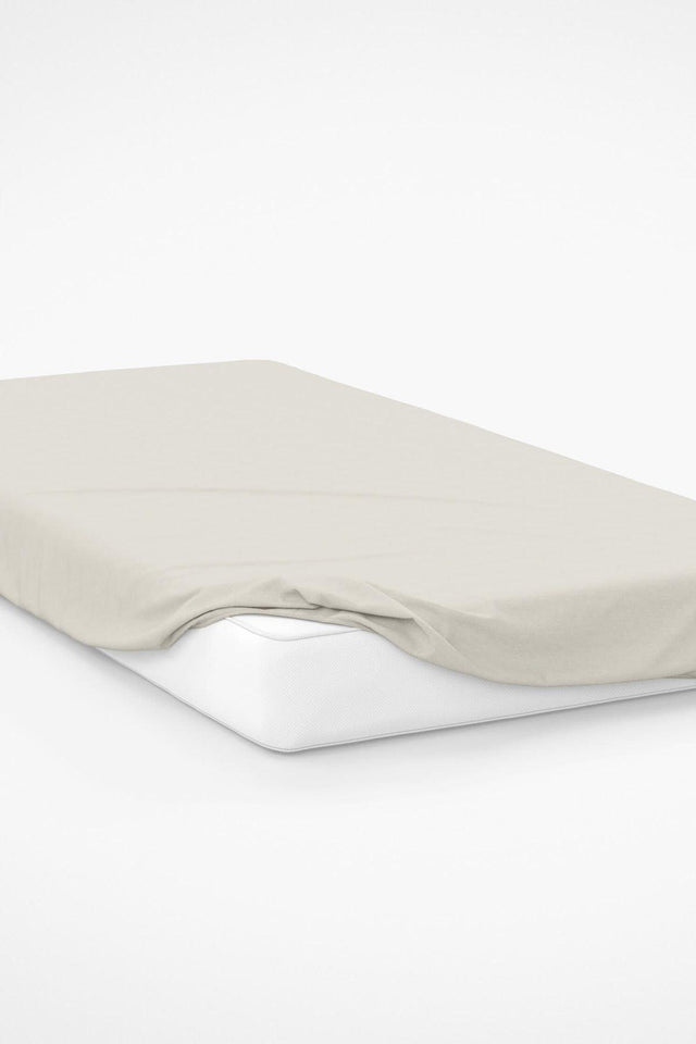 Oversized Elastic Cotton Combed Bed Sheet - Ecru - Swordslife