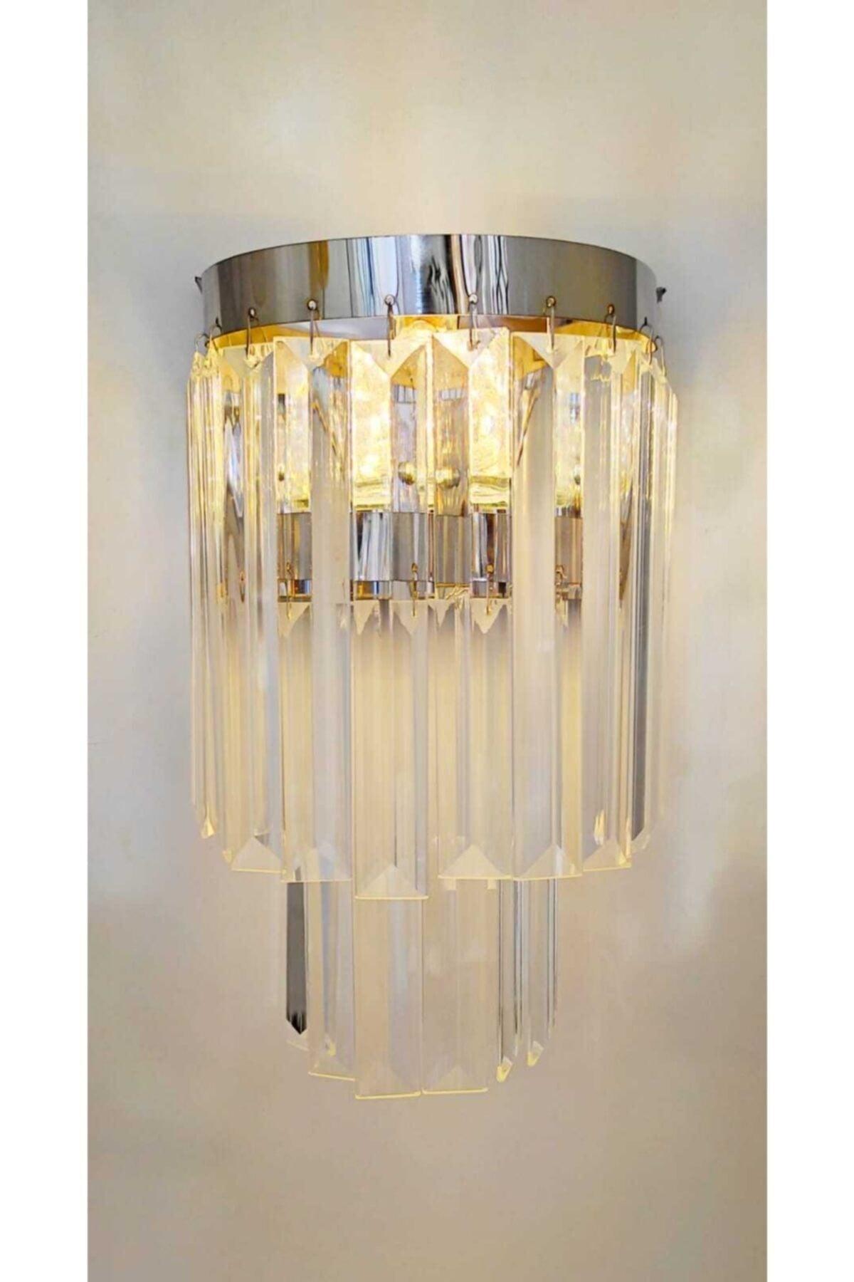 Battery Decorative Lux Wall Sconce Silver Model Decorative Corded Led Light - Swordslife