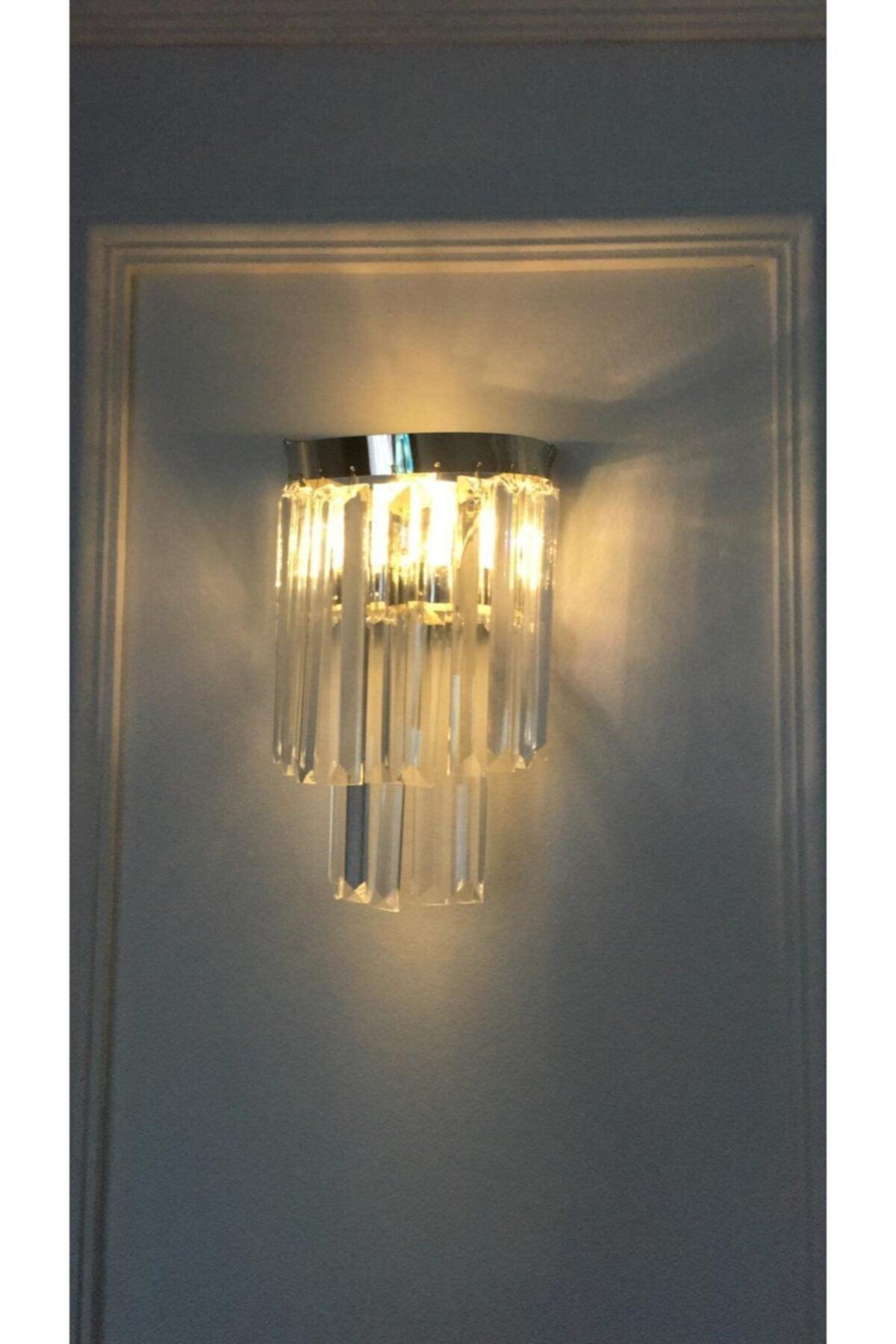 Battery Decorative Lux Wall Sconce Silver Model Decorative Corded Led Light - Swordslife
