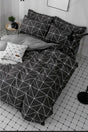 Cotton Geometry Single Duvet Cover Set