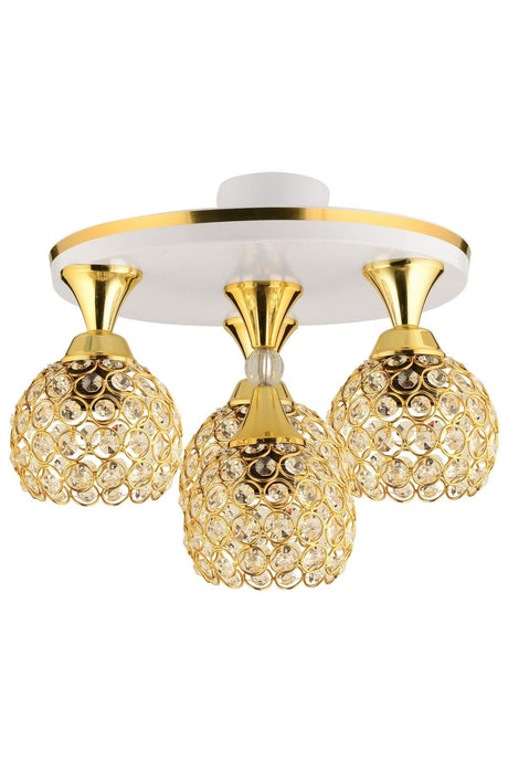 Defne 4 Piece Crystal Bulk Profonyer White Yellow Gilded Modern Luxury Chandelier - Swordslife