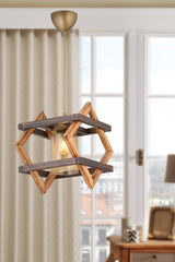 Bcd Design Lighting Diamond Decorative Wooden Pendant Chandelier - Swordslife