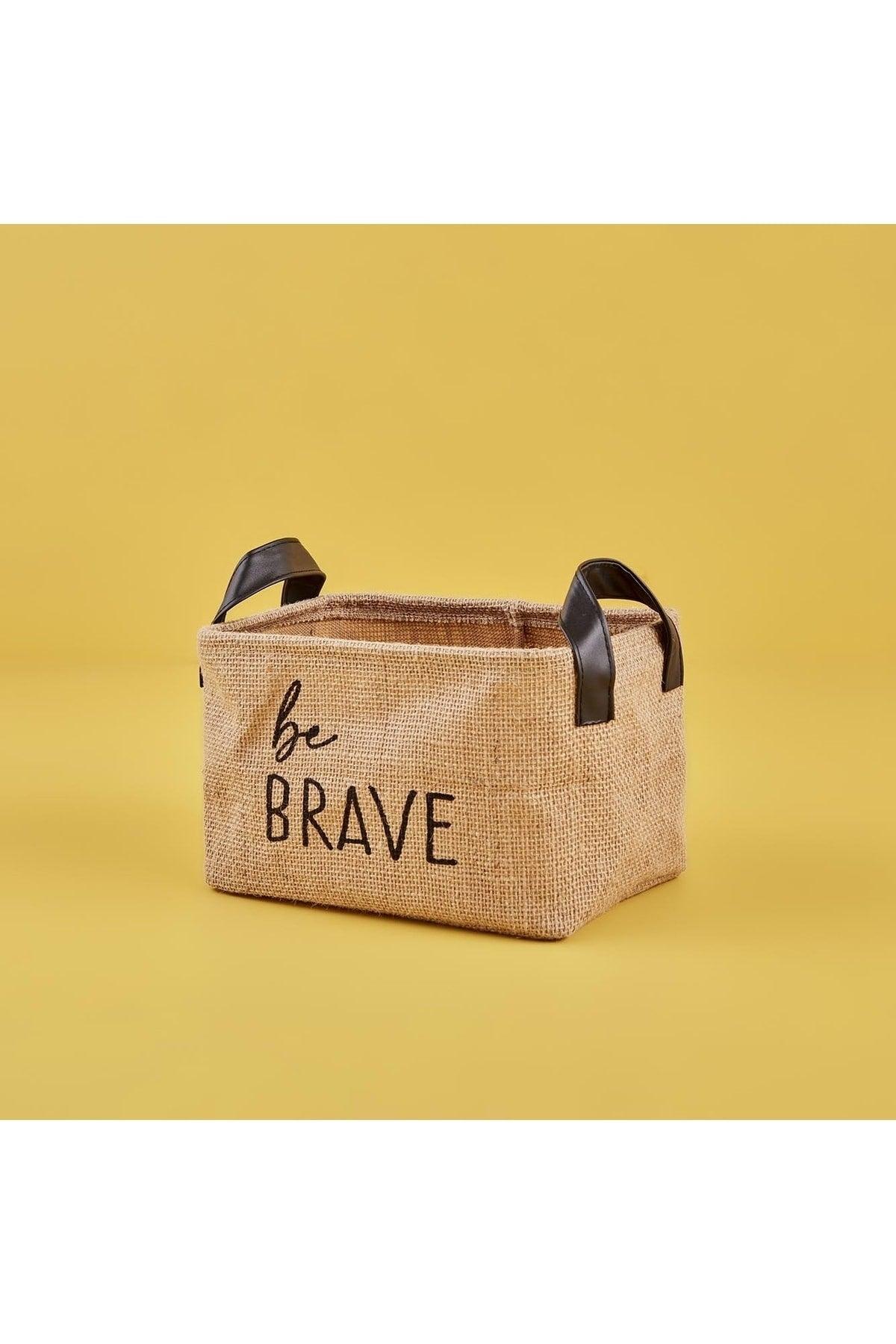 Be Brave Jute Rectangular Basket Natural