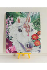 Beaded Stone Mosaic Diamond Tapestry Board Painting Picture Puzzle Diamond Painting 21x25- Unicorn Model - Swordslife