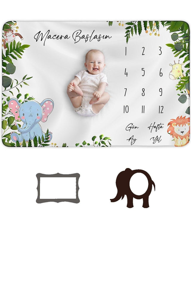 Baby Memory Blanket Newborn Monthly Concept Photo Shoot Cover 150x100cm Baby Gift - Swordslife