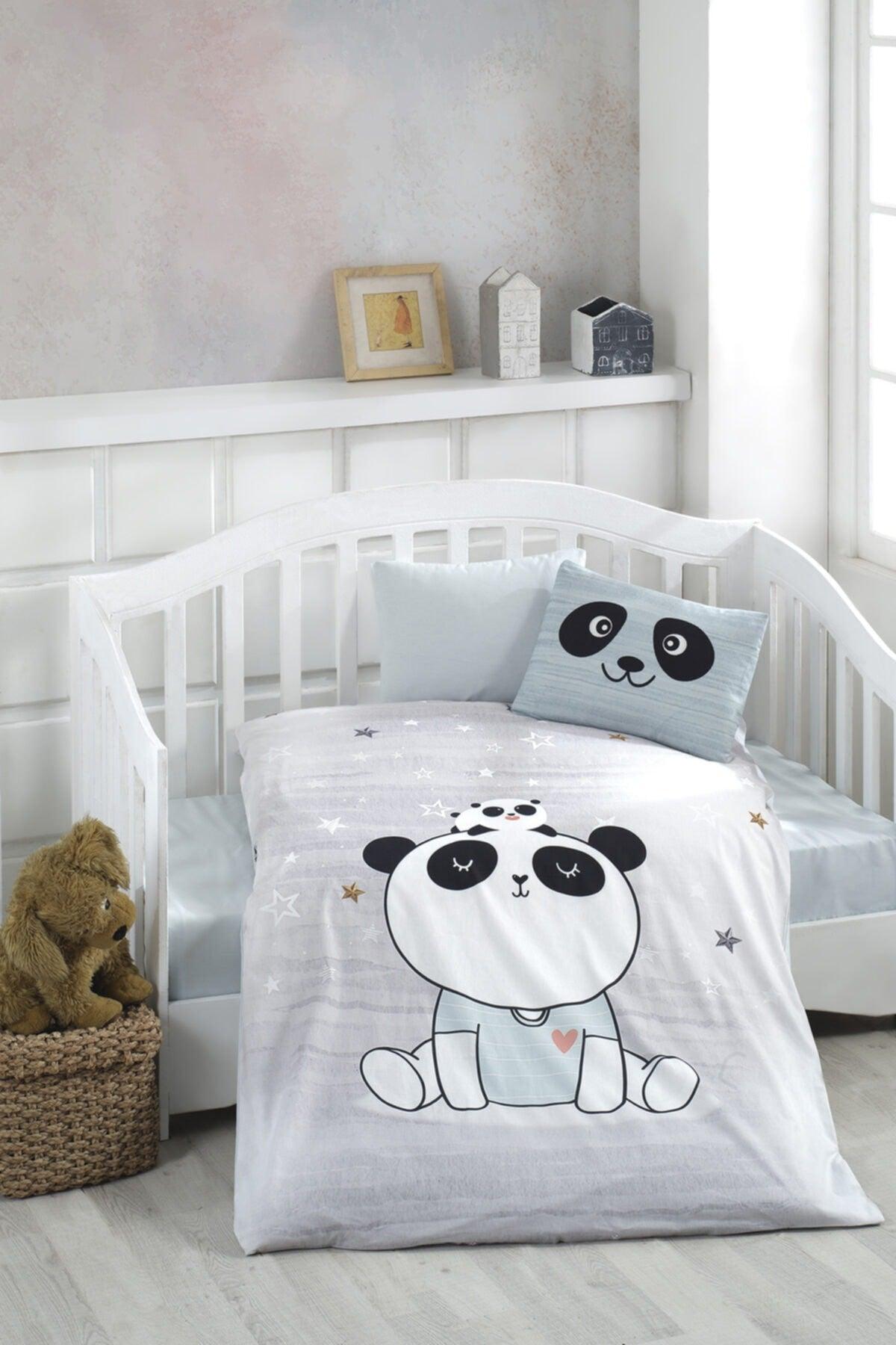 Baby Gray Cotton Digital Printed 3d Duvet Cover Set - Swordslife