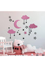 Wooden Sky Composition Wall Decor For Baby Room Pink-black - Swordslife