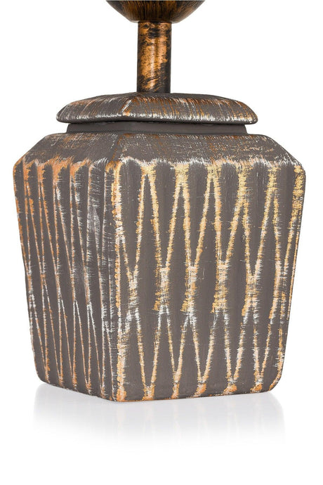 Becker Ceramic Lampshade Anthracite Gold Srmk-53 - Swordslife