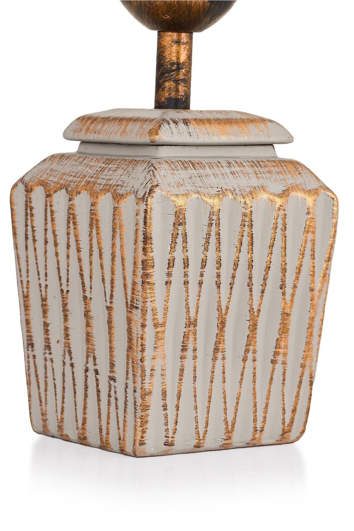 Becker Ceramic Lampshade Gray Gold Srmk-53 - Swordslife