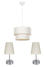 Bedroom Lighting Set Cream-Chrome Legs - Swordslife