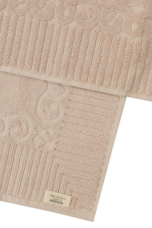 Beige 100% Cotton Foot Towel 50x80 Cm