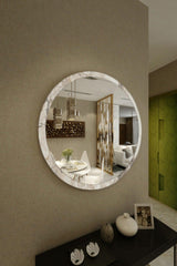 Bella Decorative Console , Wall Mirror Ephesus Marble Pattern 59 Cm - Swordslife