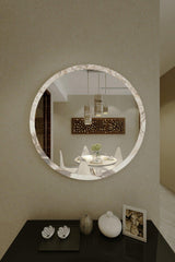 Bella Decorative Console , Wall Mirror Ephesus Marble Pattern 59 Cm - Swordslife