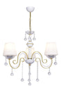 Berfin Triple White Yellow Special Static Painted Stainless Gold Stone Chandelier - Swordslife