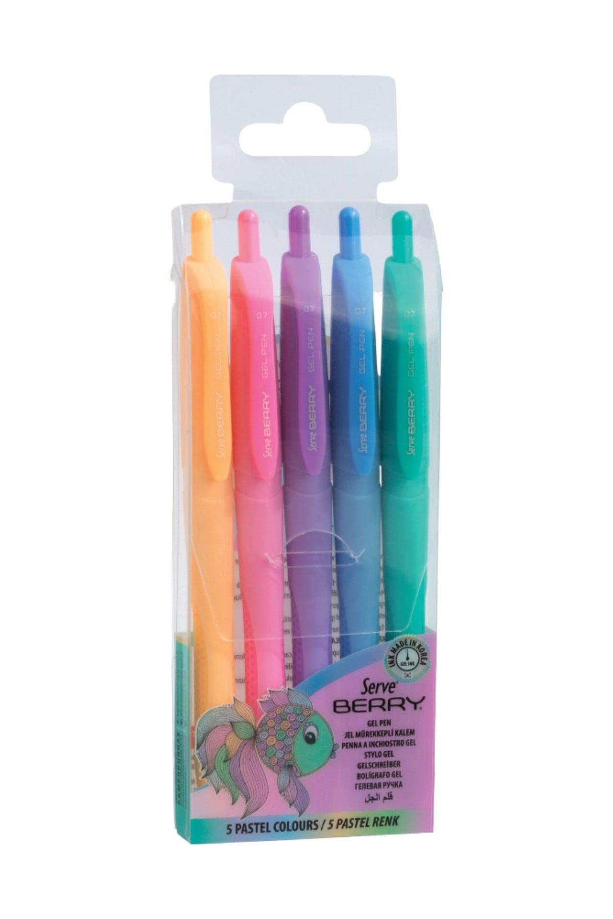 Berry Pastel Gel Pen Set of 5