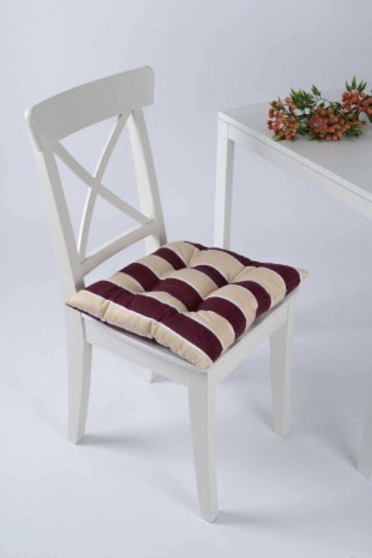 Beta Pofidik Claret Red Cream Chair Cushion Laced 40x40cm - Swordslife