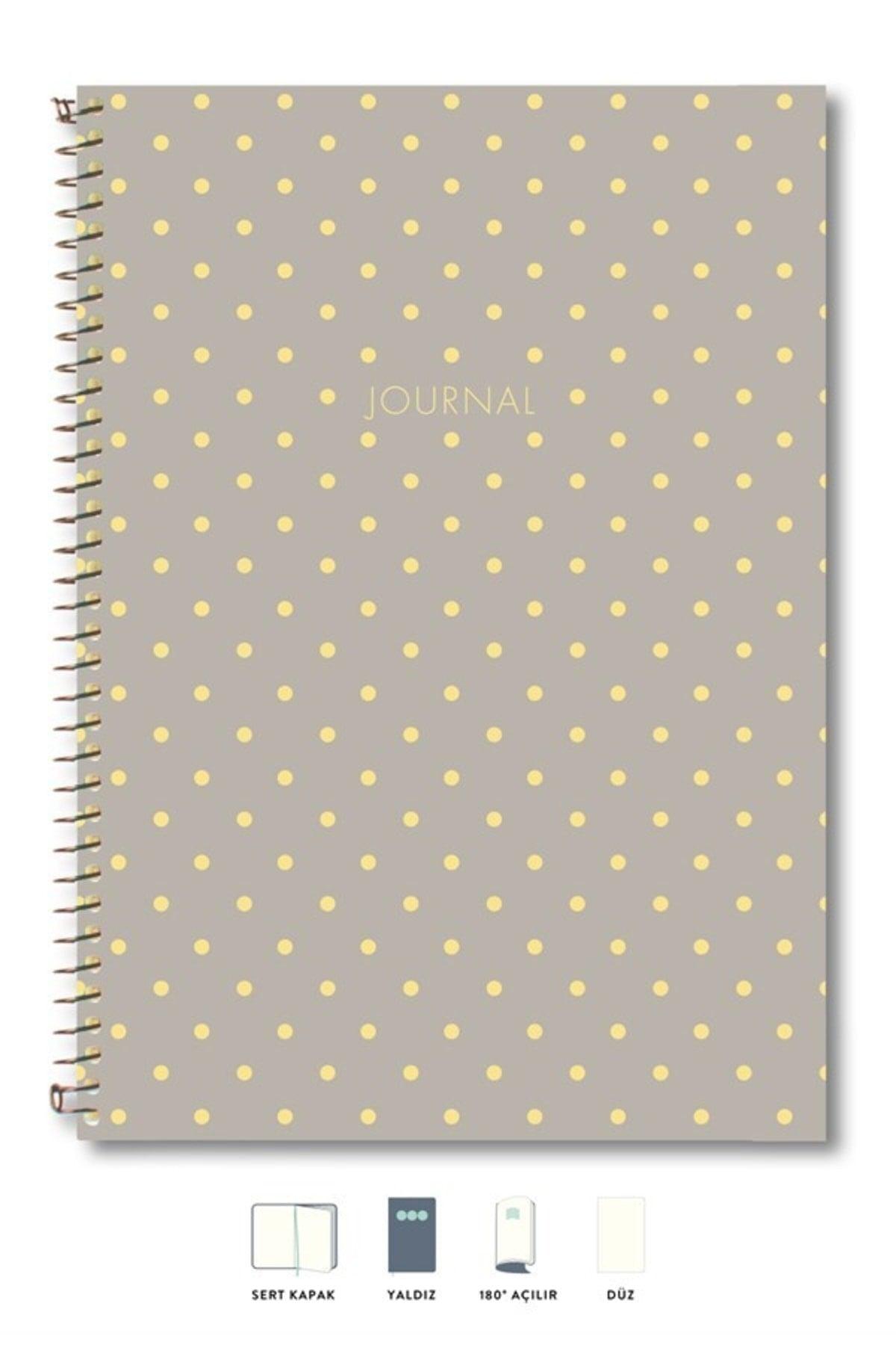 Polka Dot Notebook Flat Sand 17x24 Cm