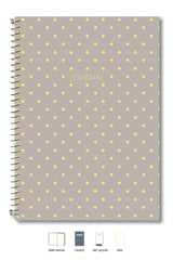 Polka Dot Notebook Flat Sand 17x24 Cm