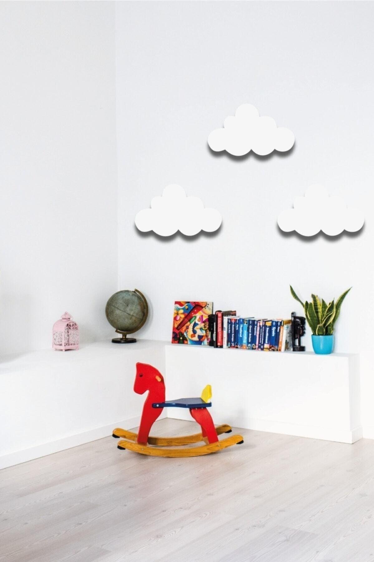 White Cloud 3 Piece Set Cloud Wall Decor Kids Room Ornament - Swordslife