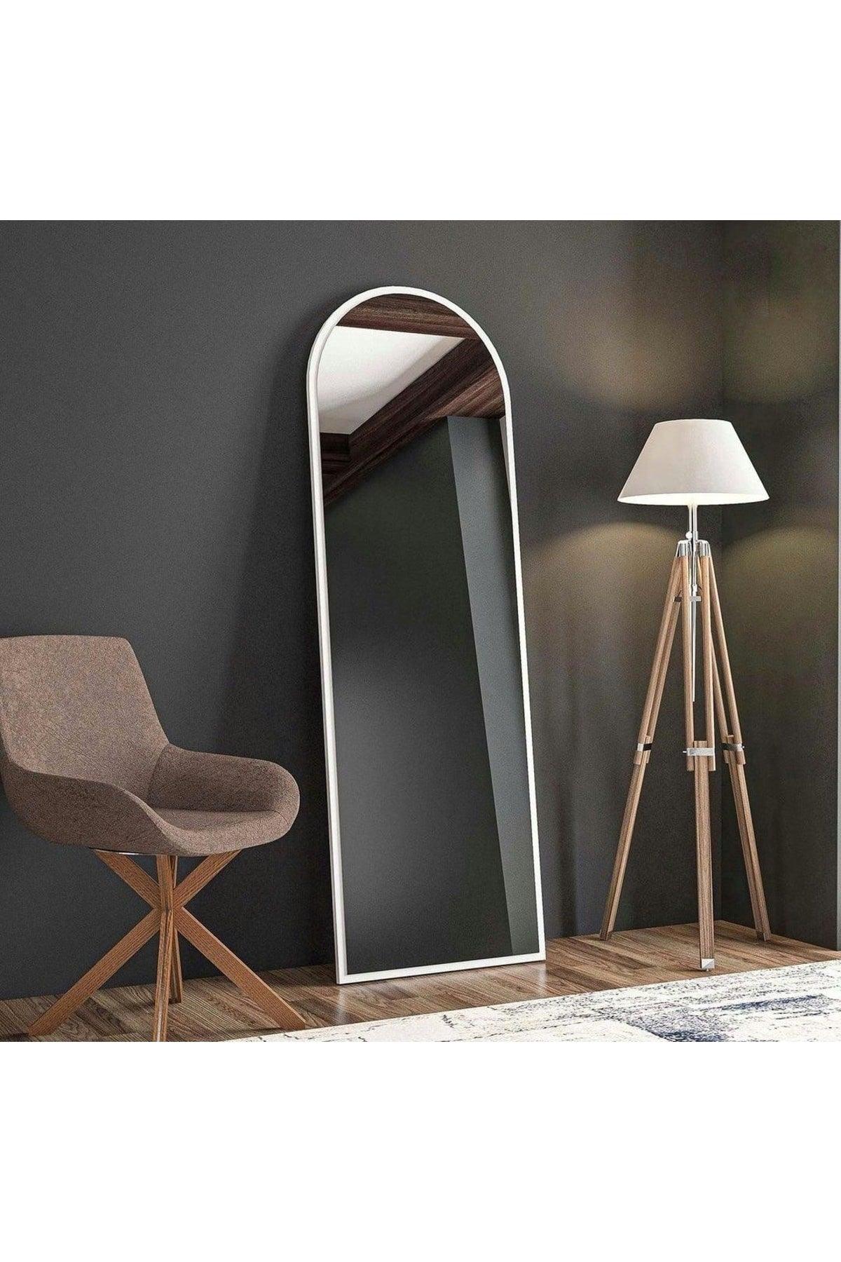 White Decorative Length And Wall Mirror 150x50 Cm - Swordslife