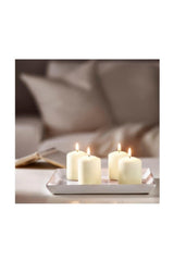 White Hemsjo Block Candle Set of 4 - Swordslife