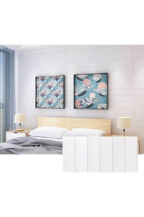 White Paneling 3d Self Adhesive Wallpaper Wall Panel - Swordslife