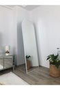 White Metal Framed Leg Oval Full Length Mirror 180*60 Cm - Swordslife