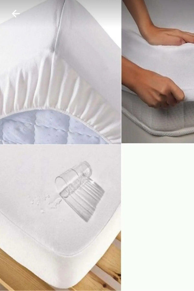 White Micro Fitted Liquid Proof Mattress Protector Mattress - Swordslife