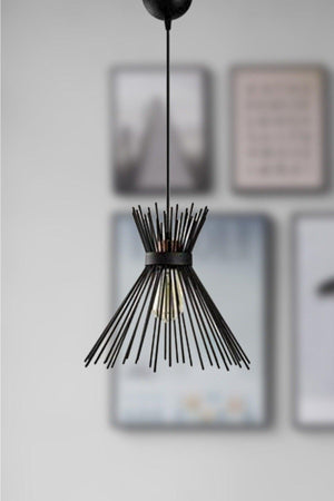 Big Hedgehog Retro Black Color Modern Hall - Kitchen Single Chandelier - Swordslife
