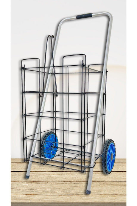 Big Size Bag Foldable Wire Shopping Trolley - Swordslife