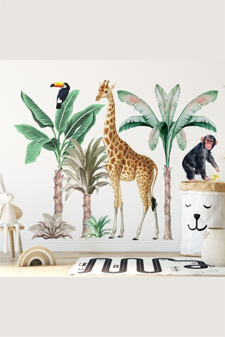Big Size Tropical Safari Kids Room Sticker - Swordslife