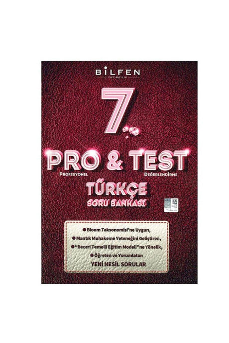 Bilfen Publications 7th Grade Pro Test Turkish Question Bank - Swordslife