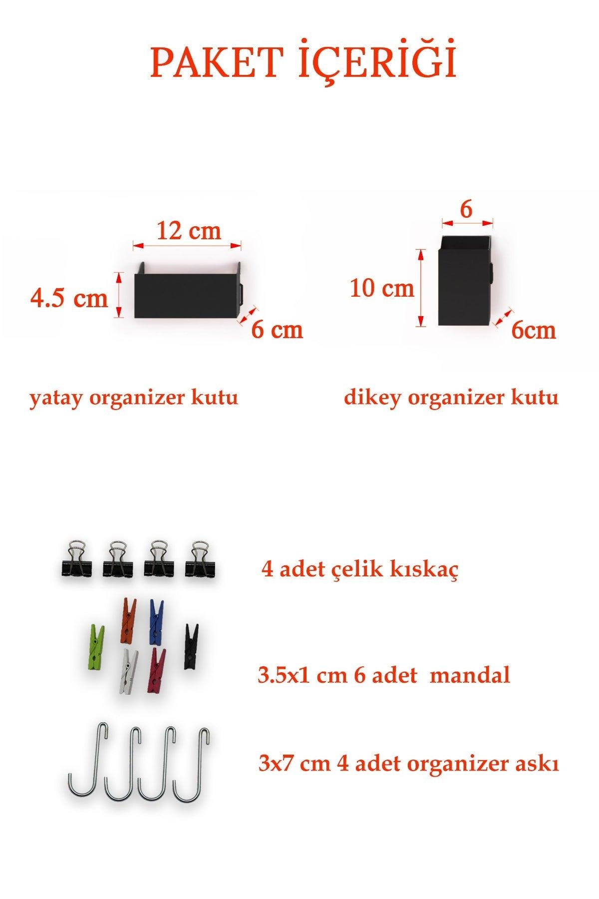 Black Accessory Set for Wire Board Metal Board