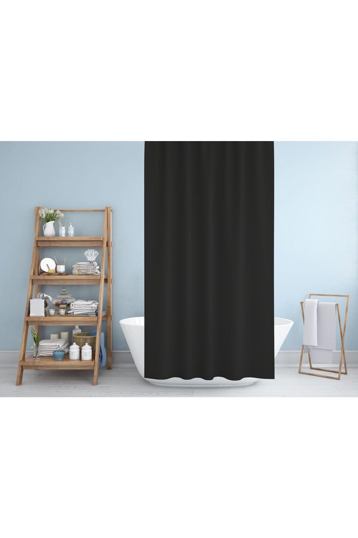 Black Bathroom Curtain - Shower Curtain, 180x200 Cm Home Decoration Curtains-black Bath Curtain - Swordslife