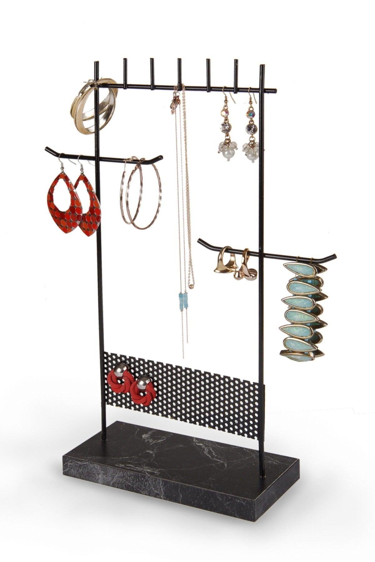 Black Black Comprehensive Jewelry Stand