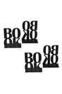 Black Book Text Patterned Model Book Support - Decorative Aesthetic Book Holder Set of 4 - Swordslife