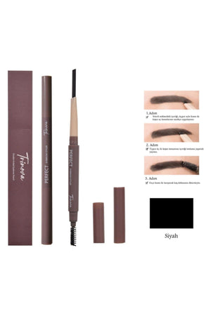 Black Brushed Eyebrow Pencil Double-ended Eyebrow