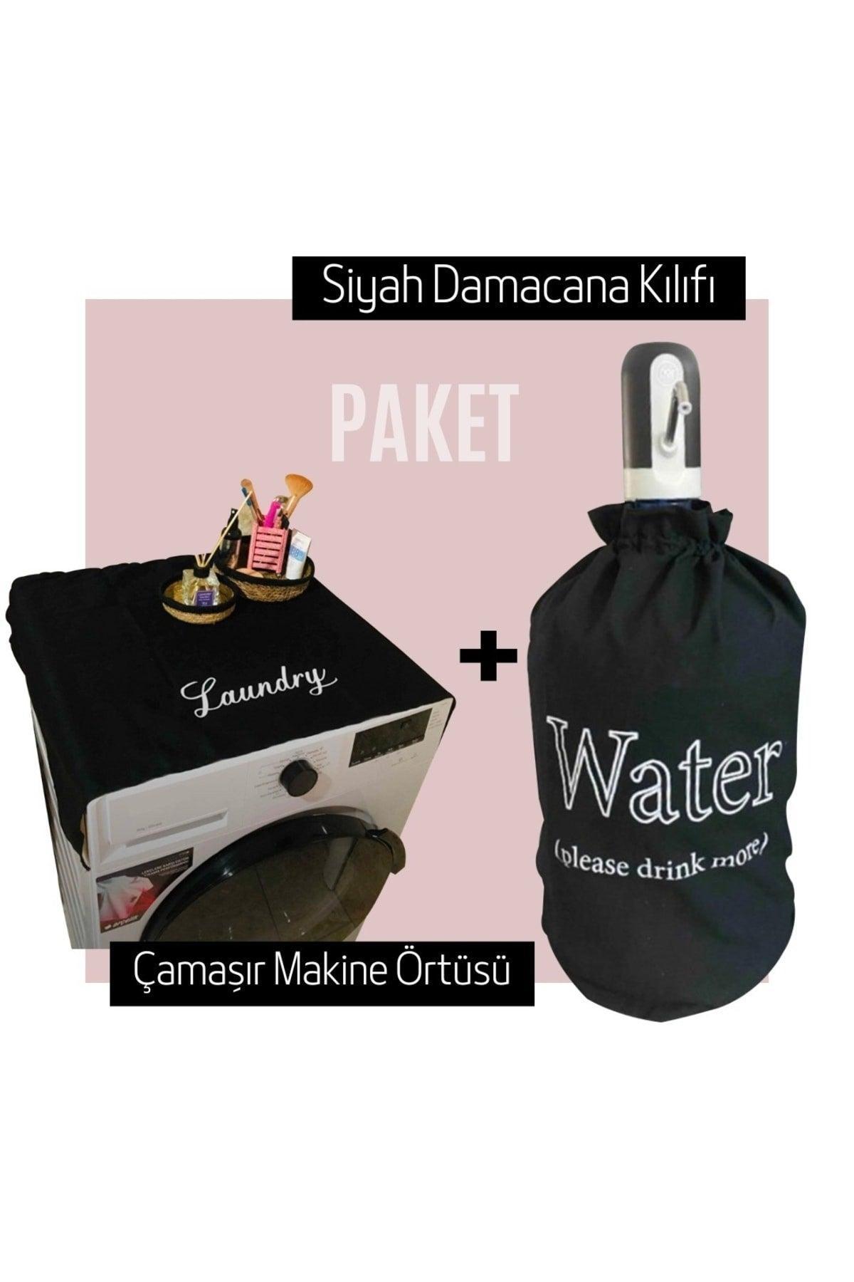 Black Carboy Cover Black Washing Machine