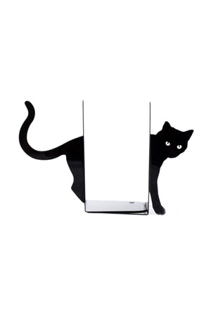 Black Cat Figured Decorative Metal Book Holder, Book Support - Swordslife